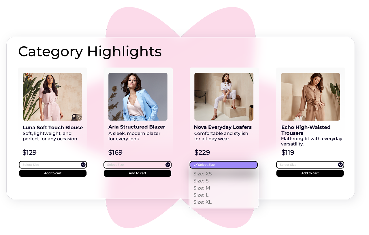 product recommendations categorypage