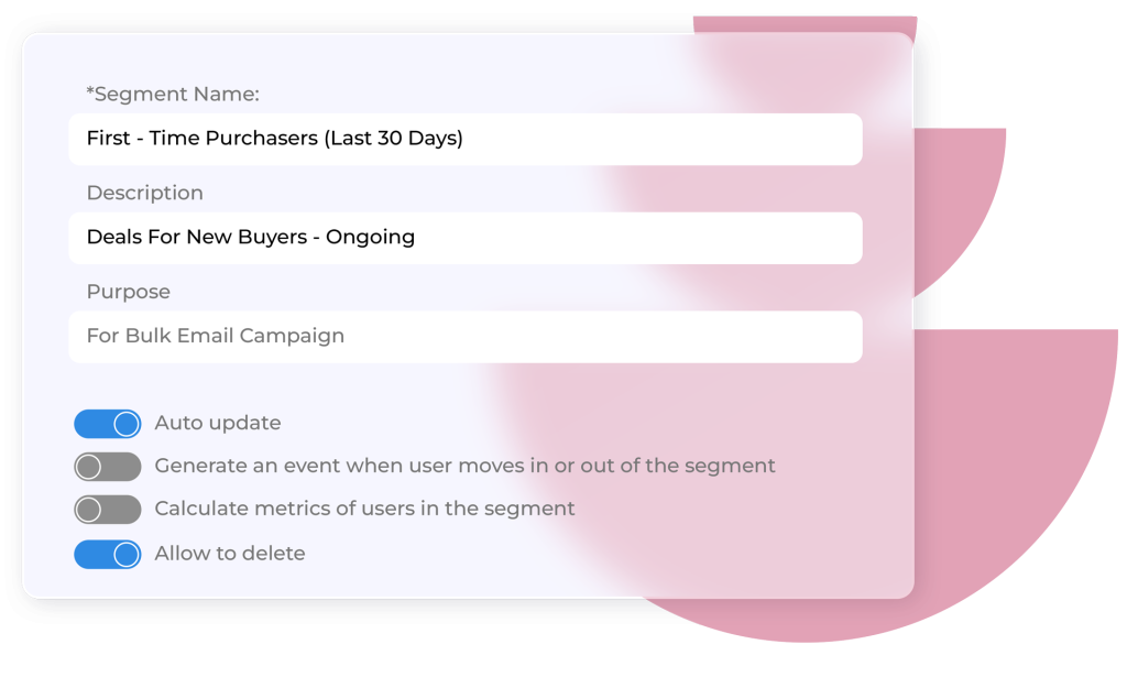 discovery dynamic segmentation create segment