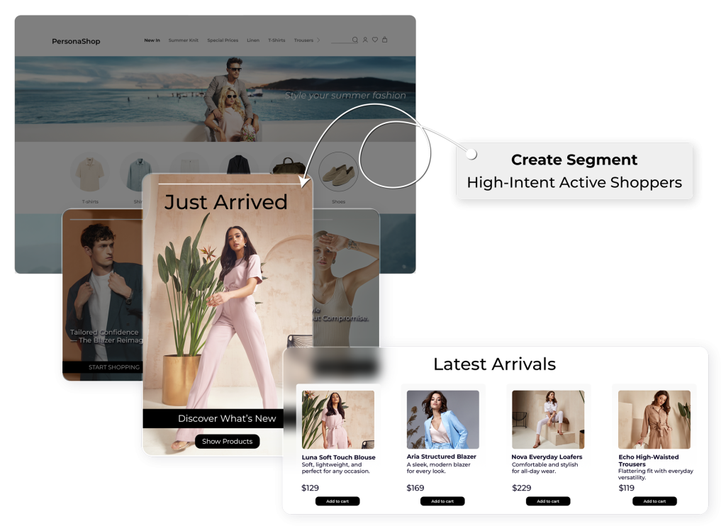 stories web mobile ecommerce