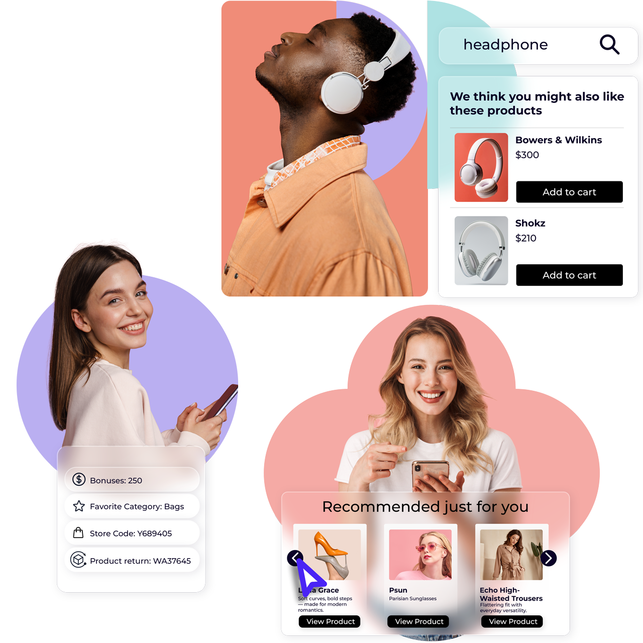 home page recommendations segmentation search