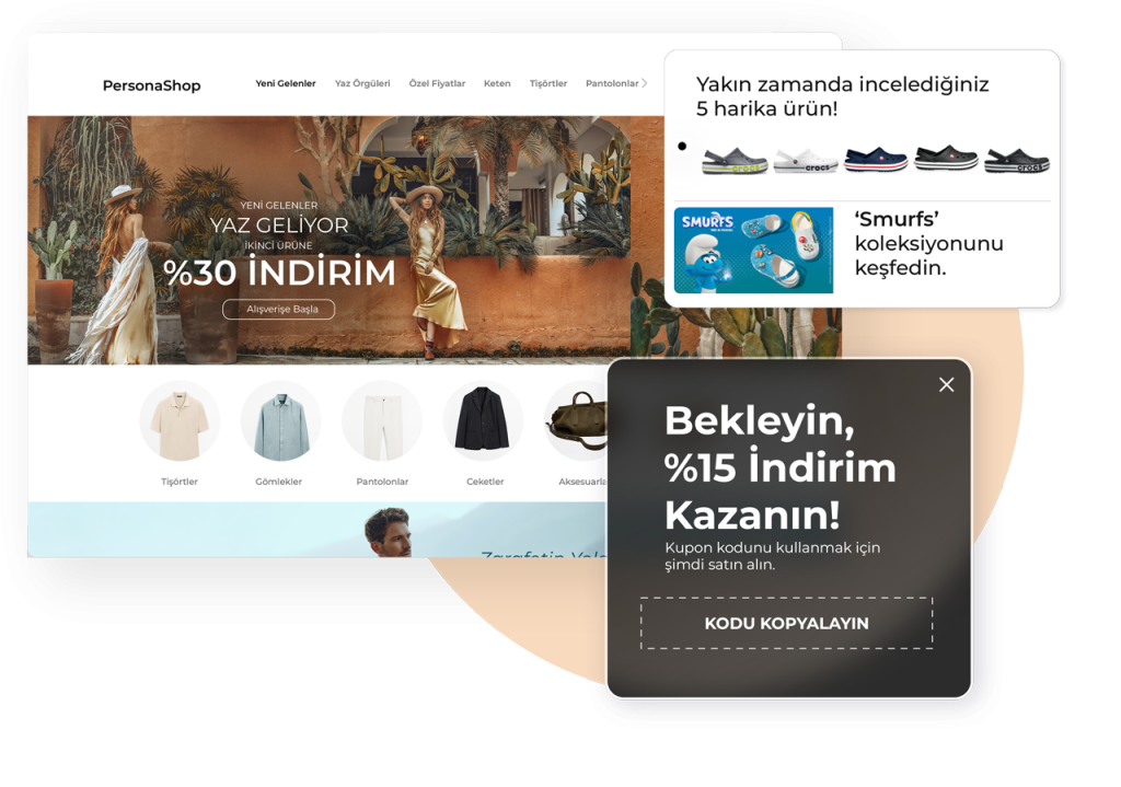 onsite pazarlama kisisellestirilmis pop up